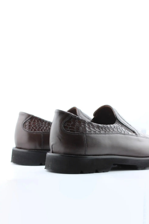 DFC Relax Men Embossed Slip-On Loafers with Textured Panels