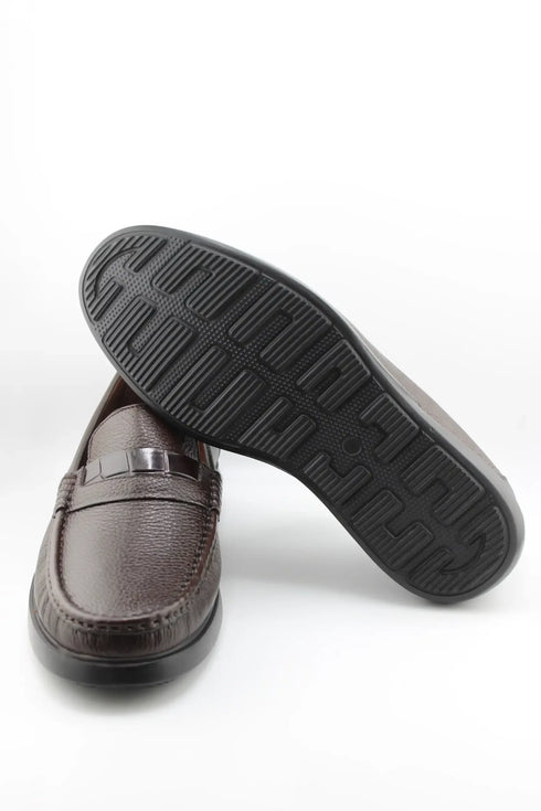 DFC Relax Men Pebble Grain Leather Loafer Shoe