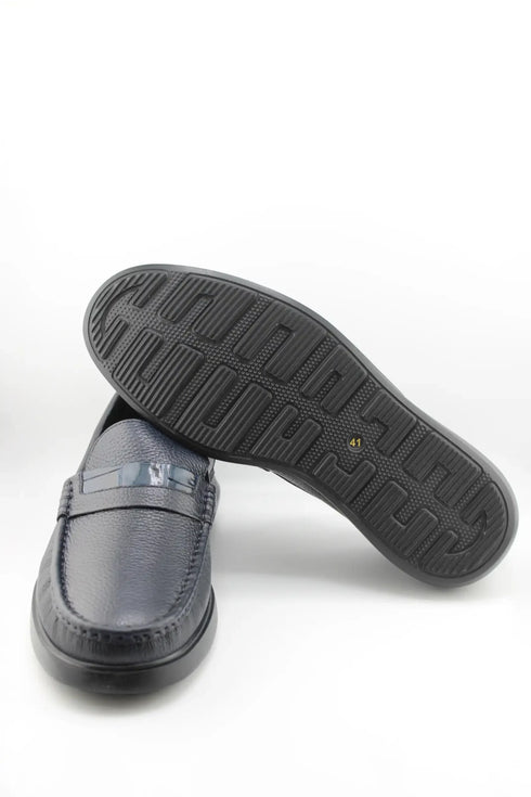 DFC Relax Men Pebble Grain Leather Loafer Shoe