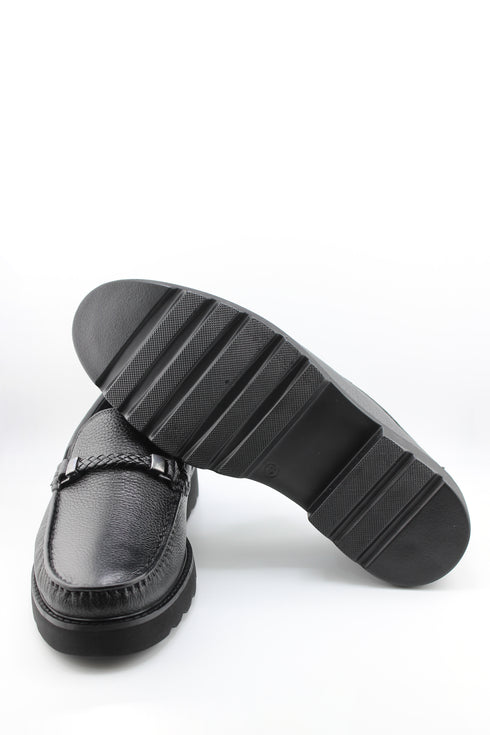 DFC Relax Men Pebbled Leather Slip-On Loafers