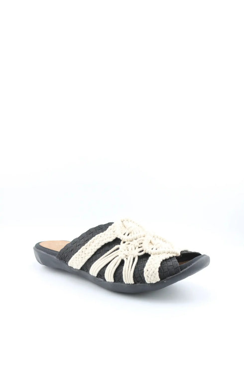 Bernie Mev Interwoven Slip-On Sandals with Knotted Accents