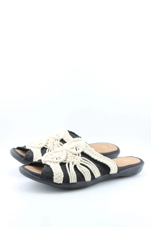 Bernie Mev Interwoven Slip-On Sandals with Knotted Accents