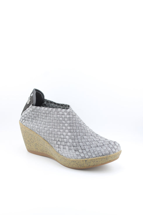 Bernie Mev Woven Elastic Wedge Ankle Shoe