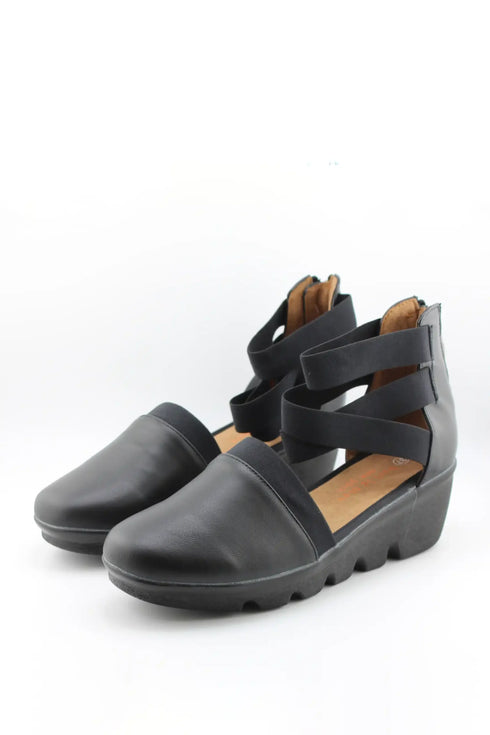 Bernie Mev Strappy Wedge Ankle Strap Shoes