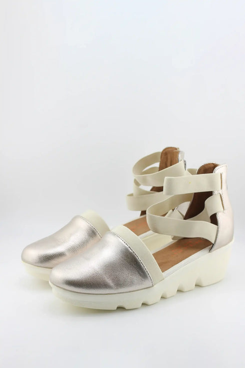 Bernie Mev Strappy Wedge Ankle Strap Shoes