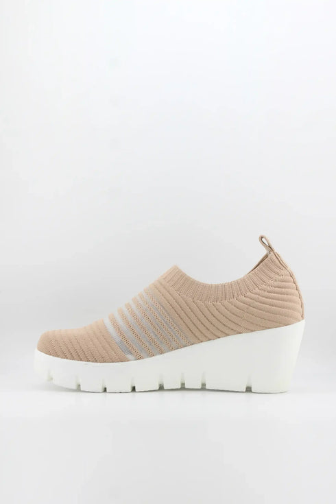 Bernie Mev Slip-On Ribbed Knit Platform Sneakers
