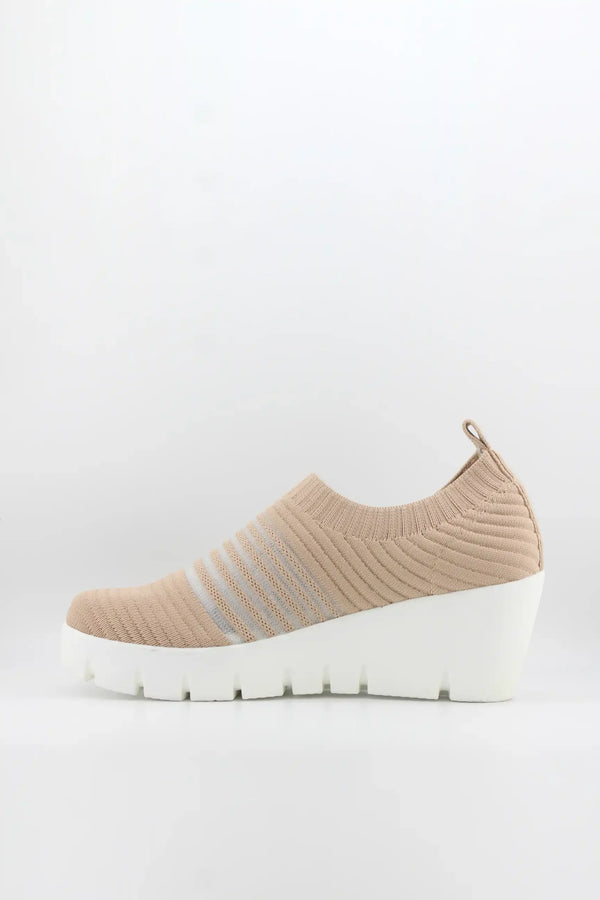Bernie Mev Slip-On Ribbed Knit Platform Sneakers