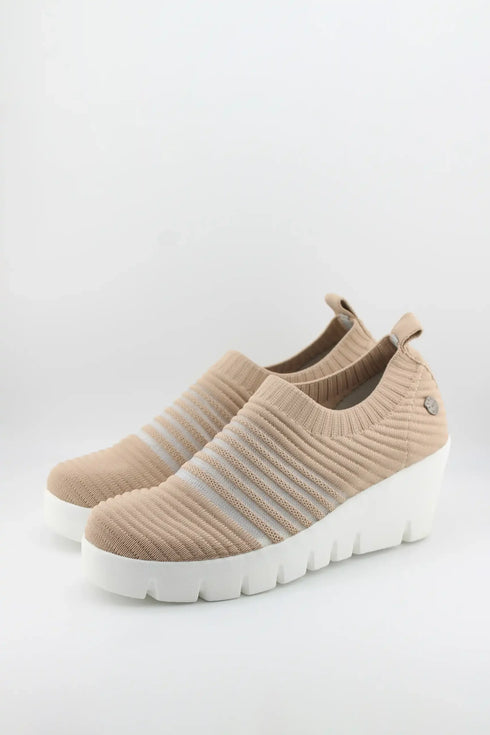 Bernie Mev Slip-On Ribbed Knit Platform Sneakers