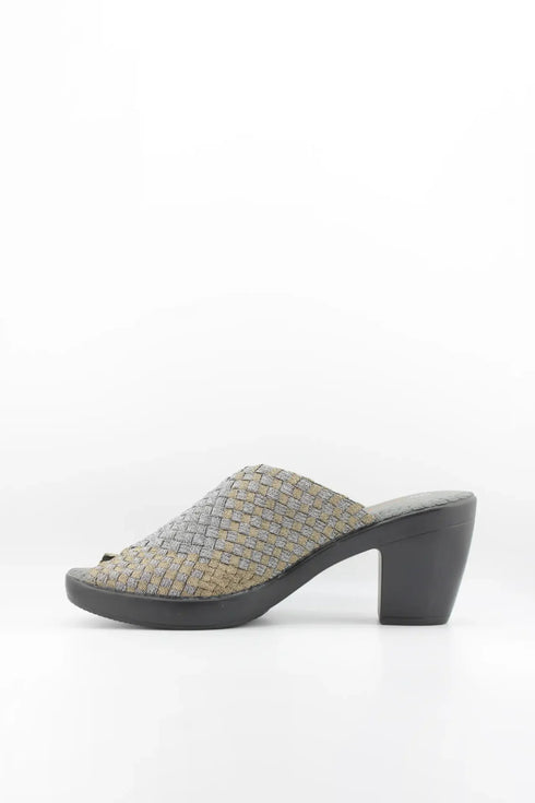 Bernie Mev Woven Open-Toe Block Heel Sandal