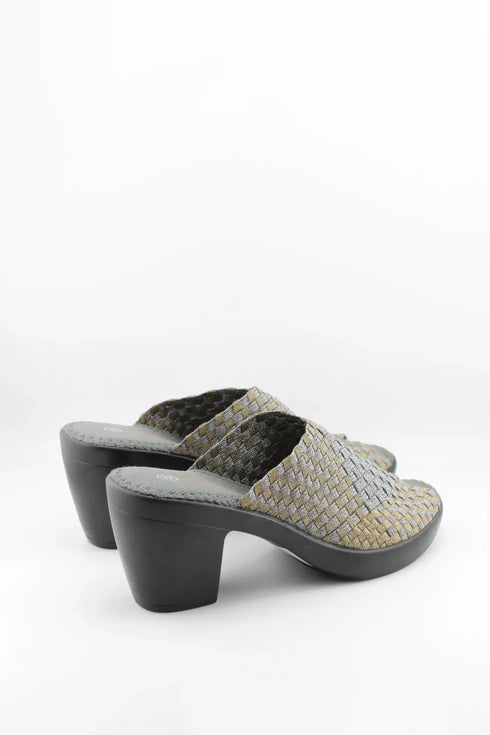 Bernie Mev Woven Open-Toe Block Heel Sandal