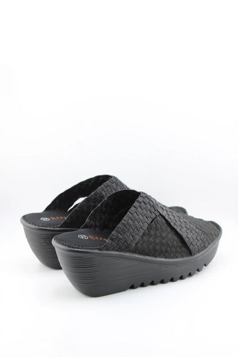 Bernie Mev Crisscross Woven Comfort Wedge Slide