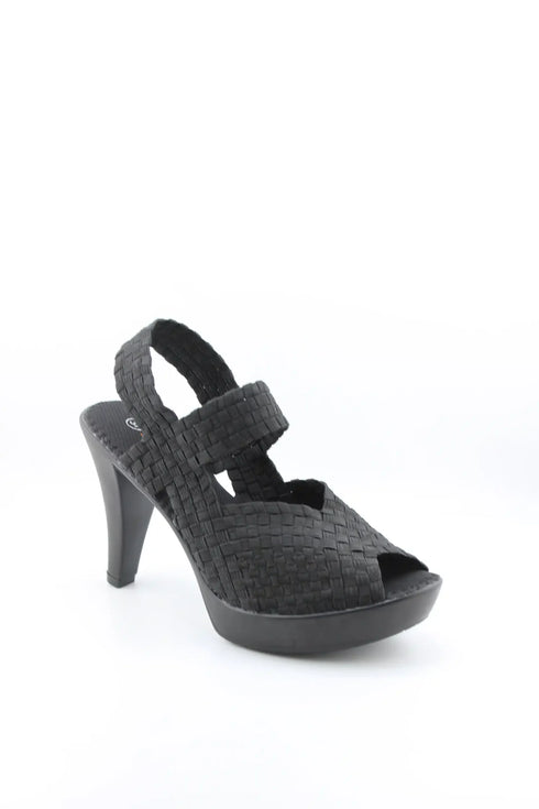 Bernie Mev Woven Platform Peep Toe Heels