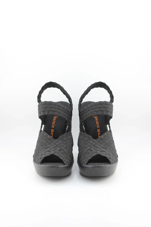 Bernie Mev Woven Platform Peep Toe Heels