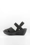Bernie Mev Woven Elastic Wedge Sandals