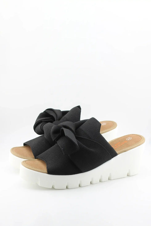 Bernie Mev Bow Accent Platform Slide
