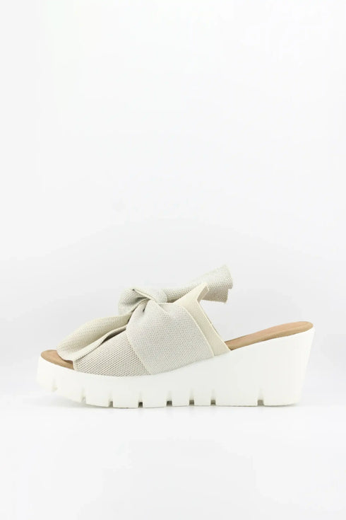 Bernie Mev Bow Accent Platform Slide