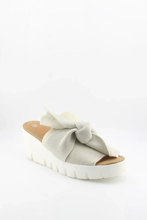 Bernie Mev Bow Accent Platform Slide