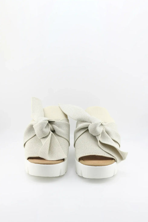 Bernie Mev Bow Accent Platform Slide