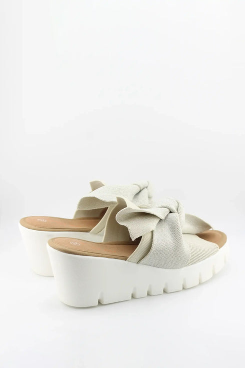 Bernie Mev Bow Accent Platform Slide