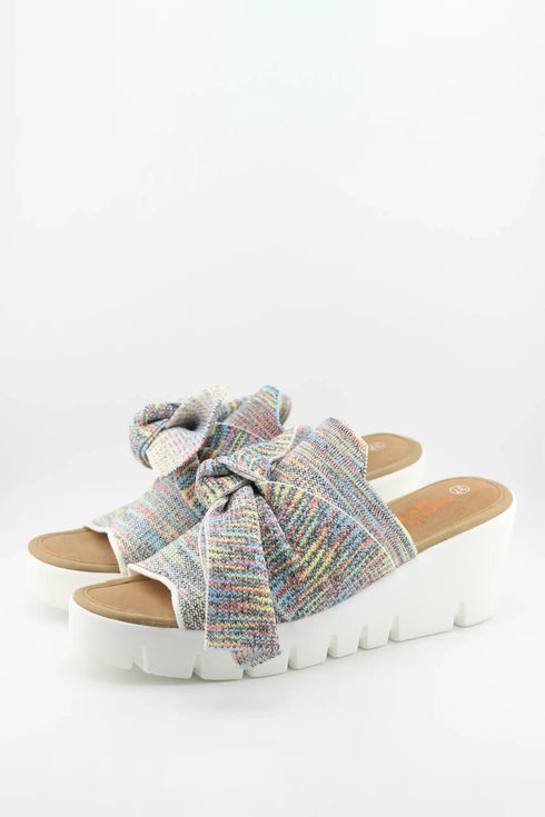 Bernie Mev Bow Accent Platform Slide