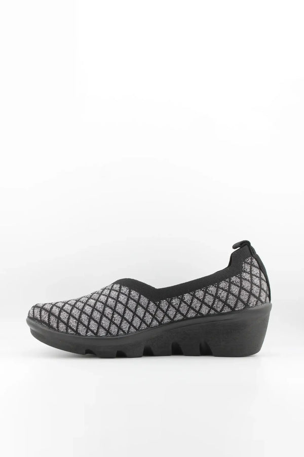 Bernie Mev Quilted Slip-On Wedge Loafers