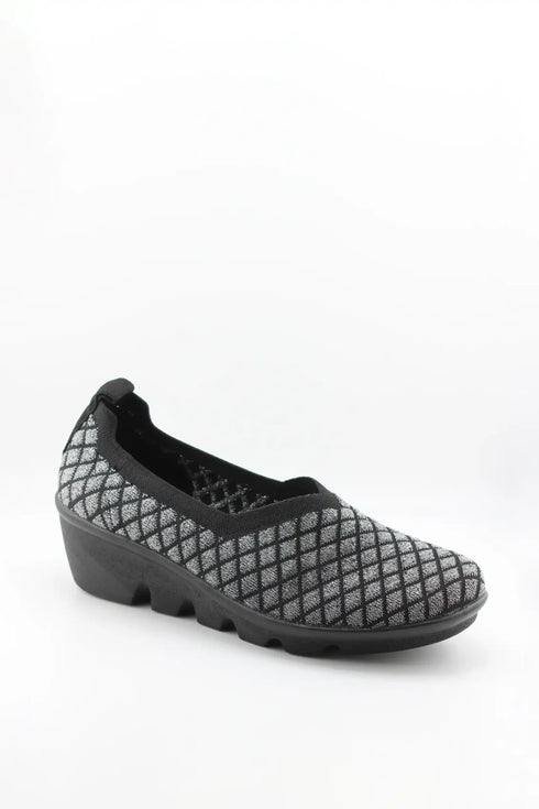 Bernie Mev Quilted Slip-On Wedge Loafers