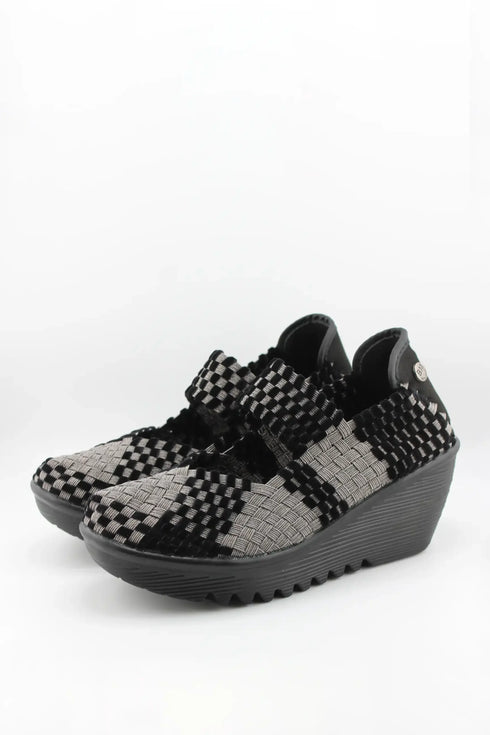 Bernie Mev Woven Slip-On Platform Shoes