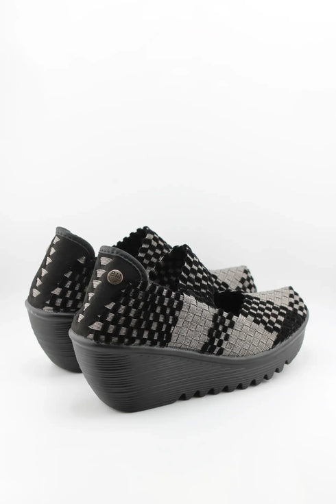 Bernie Mev Woven Slip-On Platform Shoes