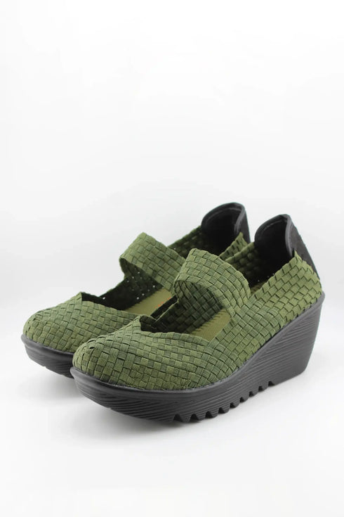 Bernie Mev Woven Slip-On Platform Shoes