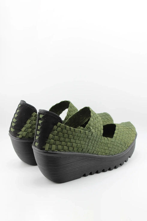 Bernie Mev Woven Slip-On Platform Shoes