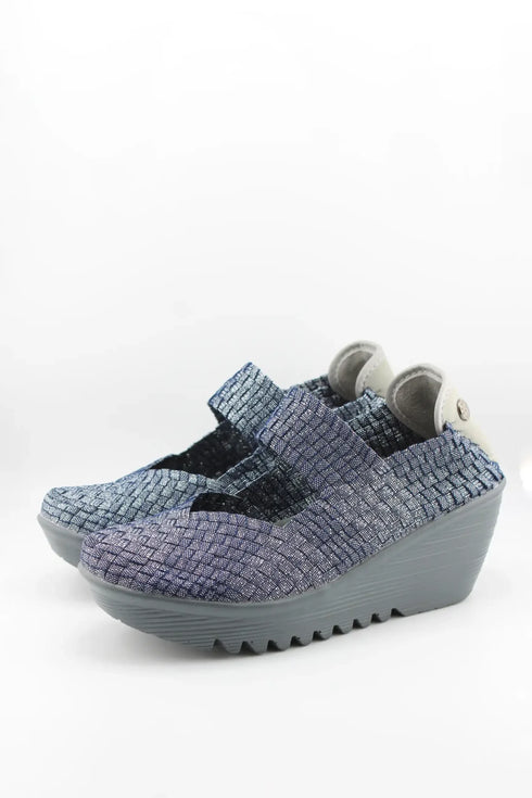 Bernie Mev Woven Slip-On Platform Shoes
