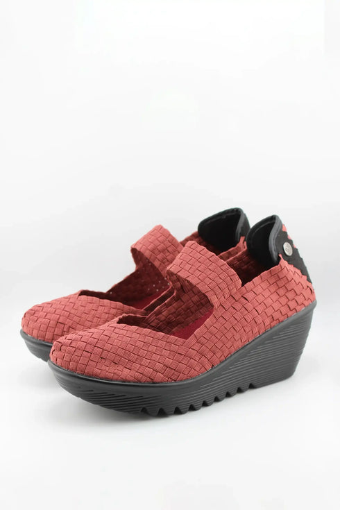 Bernie Mev Lightweight Woven Mary Jane Wedge
