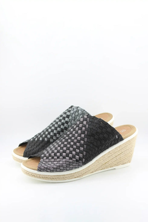 Bernie Mev Woven Strap Espadrille Wedge Sandals