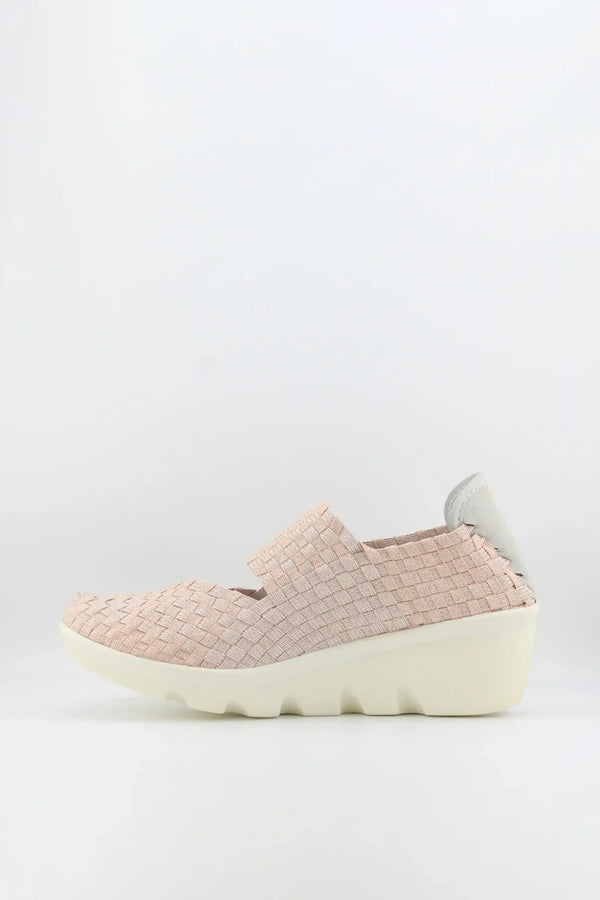 Bernie Mev Woven Textured Slip-On Wedge Loafers