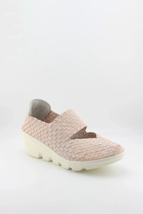 Bernie Mev Woven Textured Slip-On Wedge Loafers