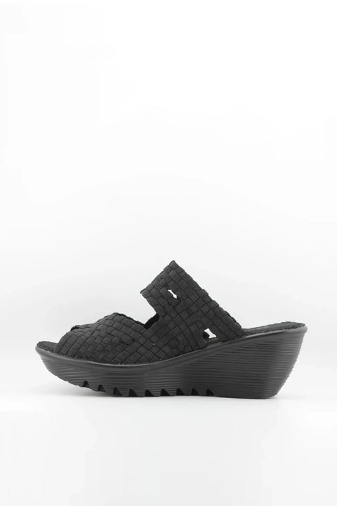 Bernie Mev Woven Platform Peep-Toe Wedge Sandals