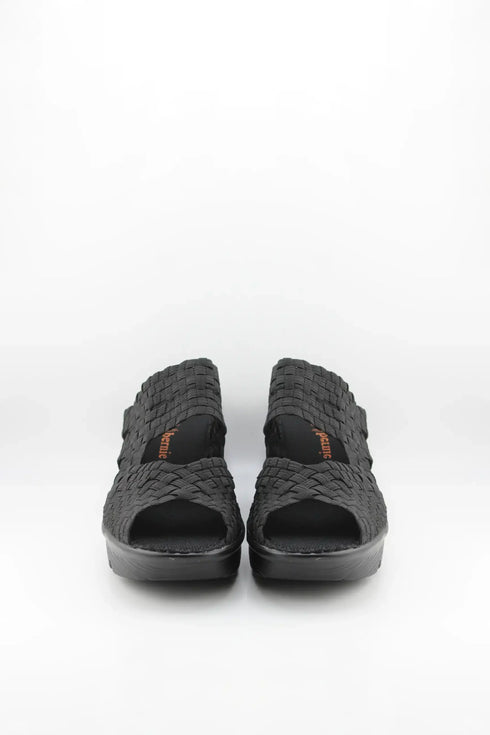 Bernie Mev Woven Platform Peep-Toe Wedge Sandals