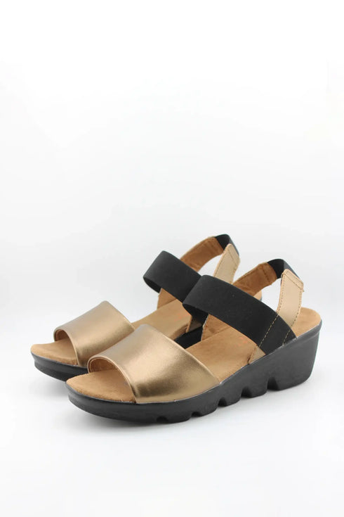 Bernie Mev Elastic Strap Wedge Sandal