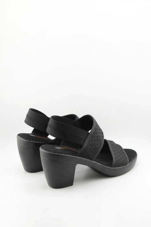 Bernie Mev Woven Block Heel Sandal