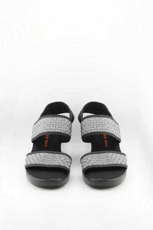 Bernie Mev Woven Block Heel Sandal