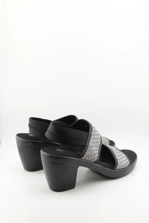 Bernie Mev Woven Block Heel Sandal