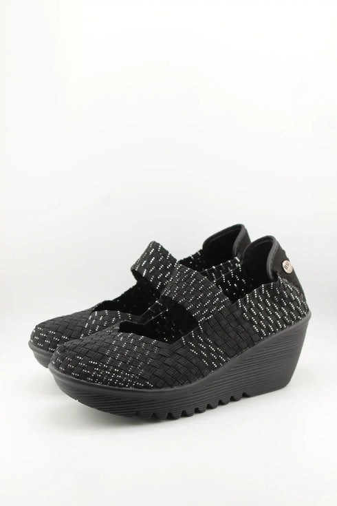 Bernie Mev Woven Slip-On Platform Shoes