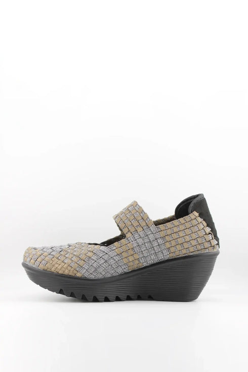 Bernie Mev Woven Slip-On Platform Shoes