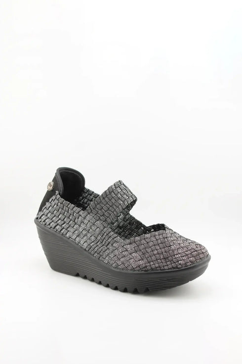 Bernie Mev Woven Slip-On Platform Shoes