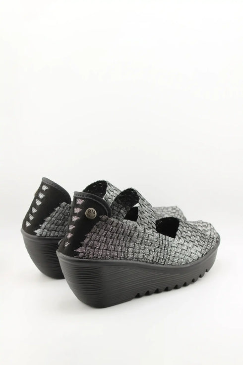Bernie Mev Woven Slip-On Platform Shoes