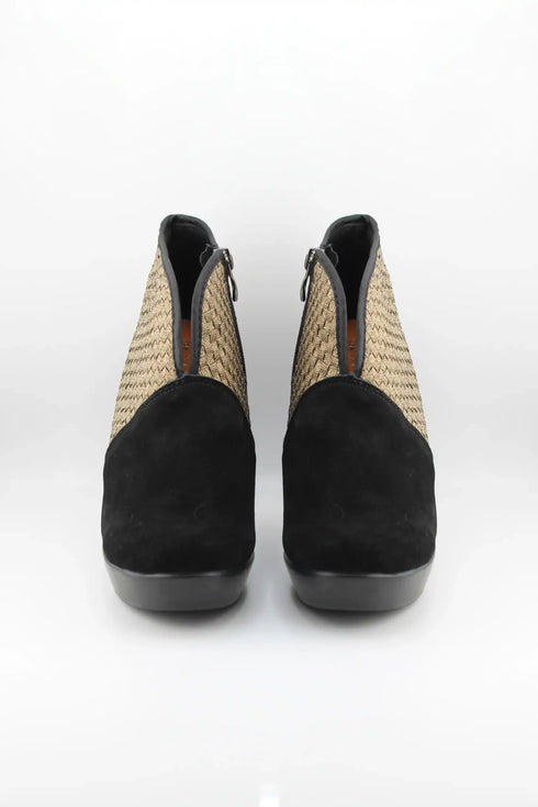 Bernie Mev Woven Texture Suede Ankle Boots