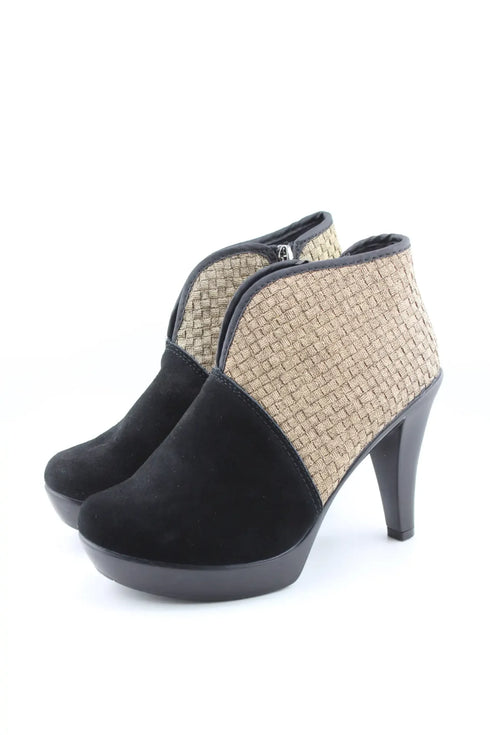 Bernie Mev Woven Texture Suede Ankle Boots