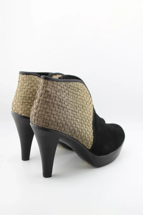 Bernie Mev Woven Texture Suede Ankle Boots