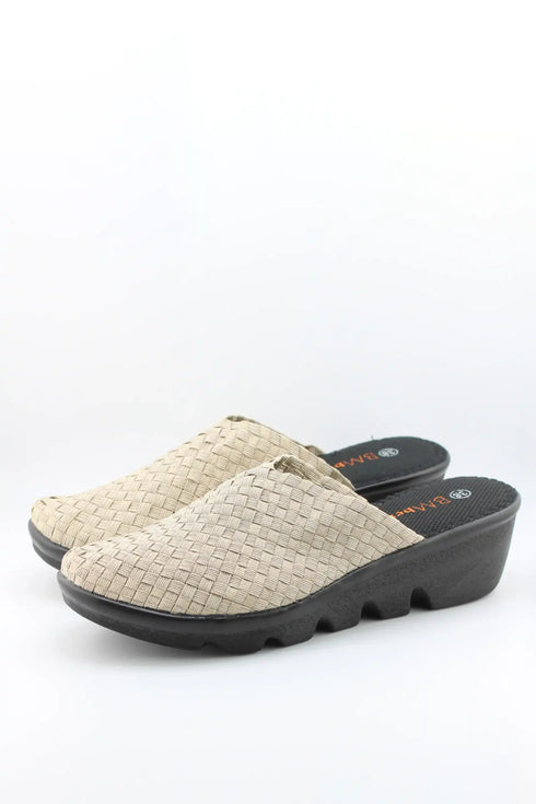 Bernie Mev Woven Slip-On Wedge Clog