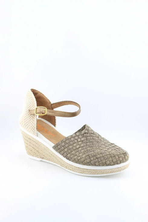Bernie Mev Braided Espadrille Sandals with Ankle Strap